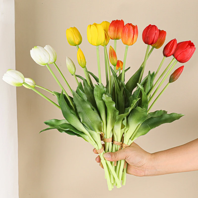 Home Decor Tulip - 5 głowic Sztuczne tulipany Dekoracja ślubna