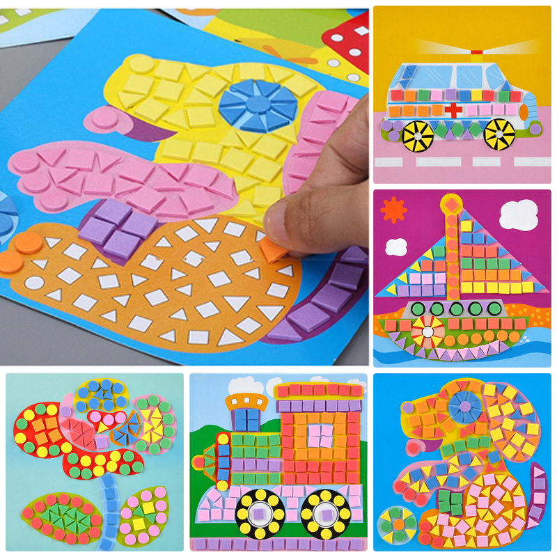 Home Decor Scrap - 6/12 szt. Mozaiki Obrazy DIY Puzzle