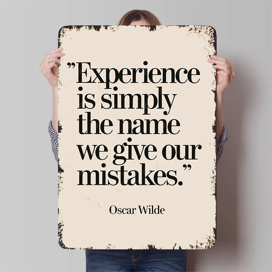 Home Decor Quotes Ideas - Oscar Wilde Cytat Doznaj Nieudanych Sztuk