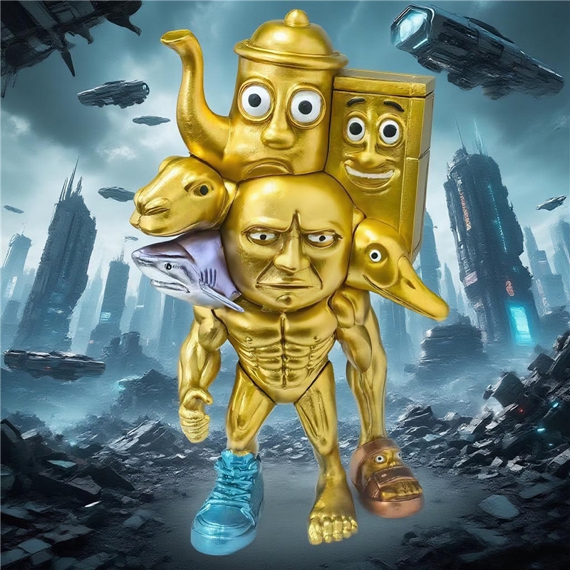 Home Decor Ai - Duży zestaw figurek AI Mythic Wooden