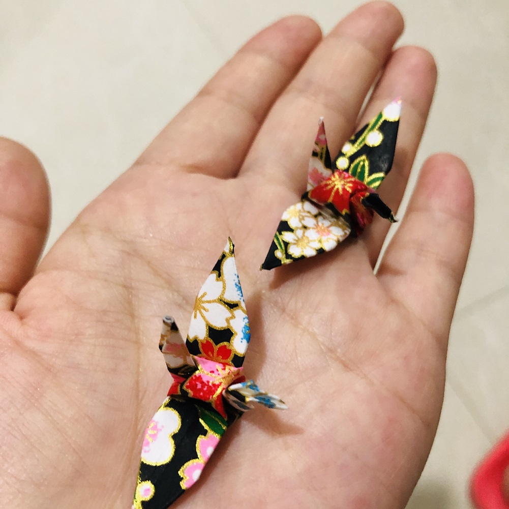 Home Decor Scrap - 100 sztuk gotowe żurawie origami 4.5CM