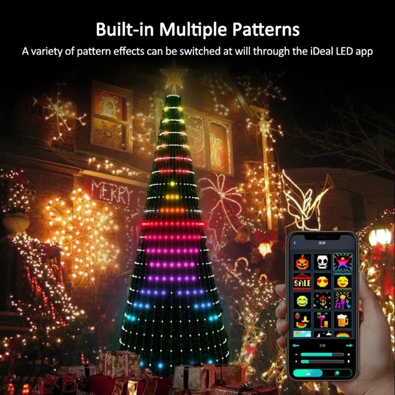 Home Decor Tree - Świąteczne lampki choinkowe w kształcie gwiazdy