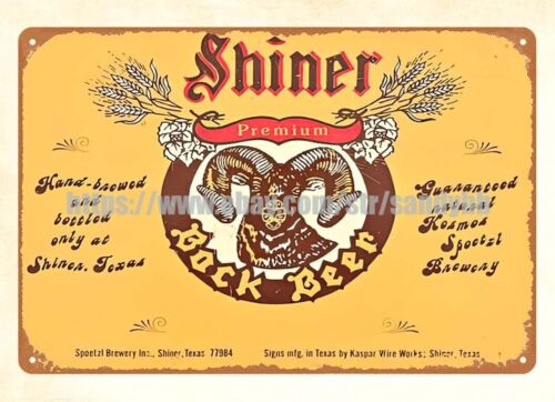 Home Decor Online Shopping - Metalowy szyld blaszany Shiner Beer brewery
