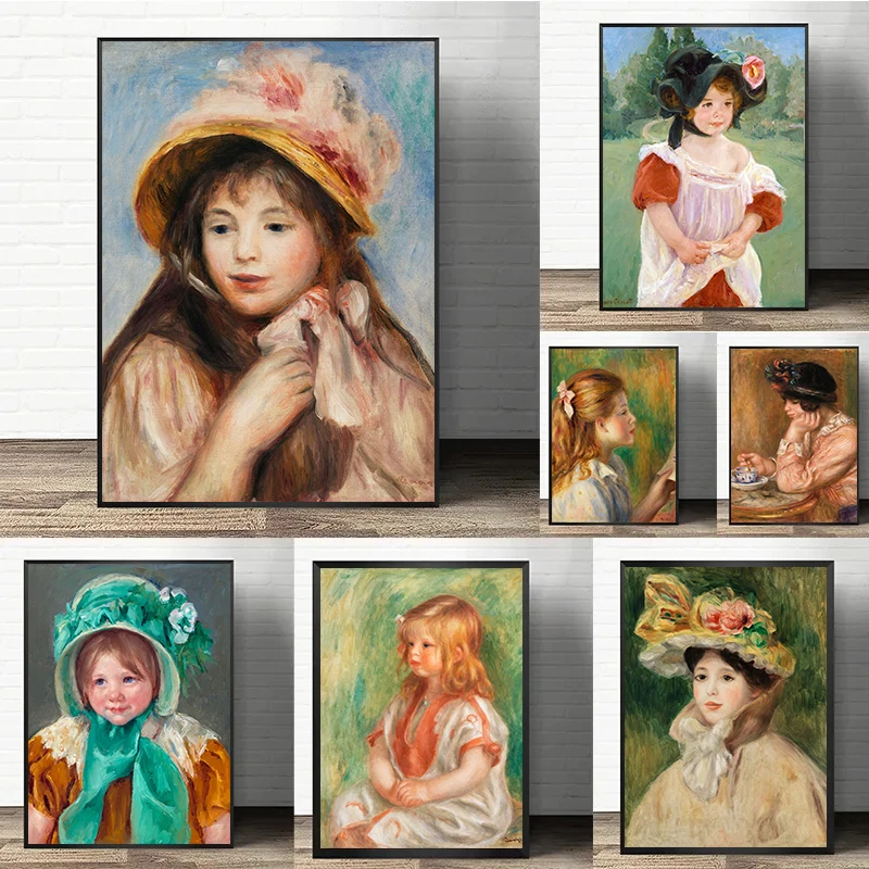 Watercolor Poster Print - Sławny Obraz Malarski Renoir i Mary