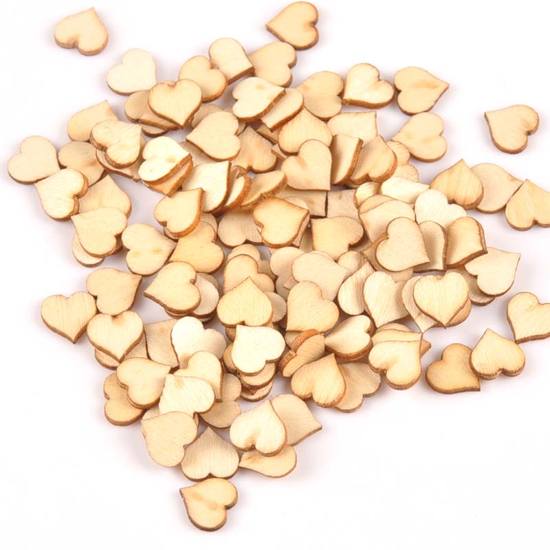 Home Decor Scrap - 100 sztuk Mini naturalny wzór serca