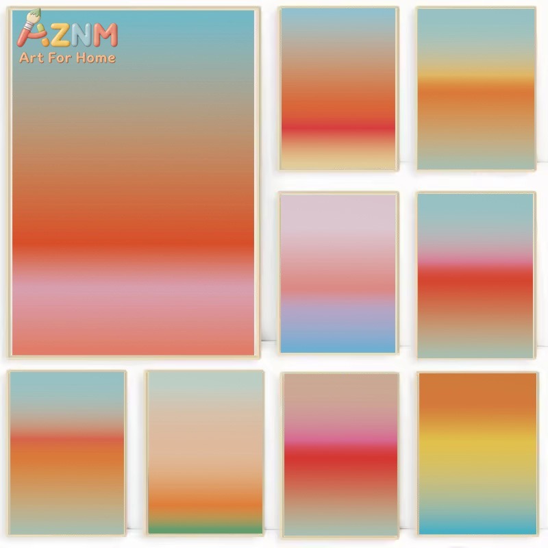 Home Decor Minimal - AZNM Nowoczesny Abstrakcyjny Gradientowy Obraz na