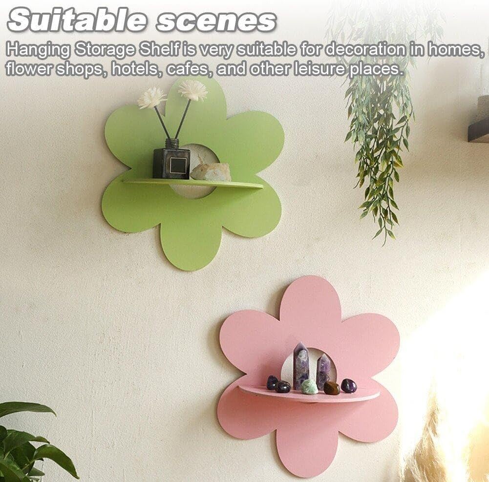 Floating Shelves - Półka ścienna w kształcie kwiatu, drewniana