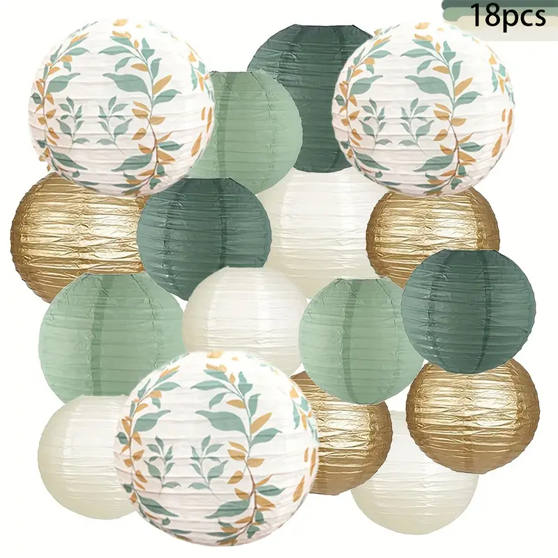Home Decor Scrap - 18-częściowy zestaw dekoracji z zielonej serii