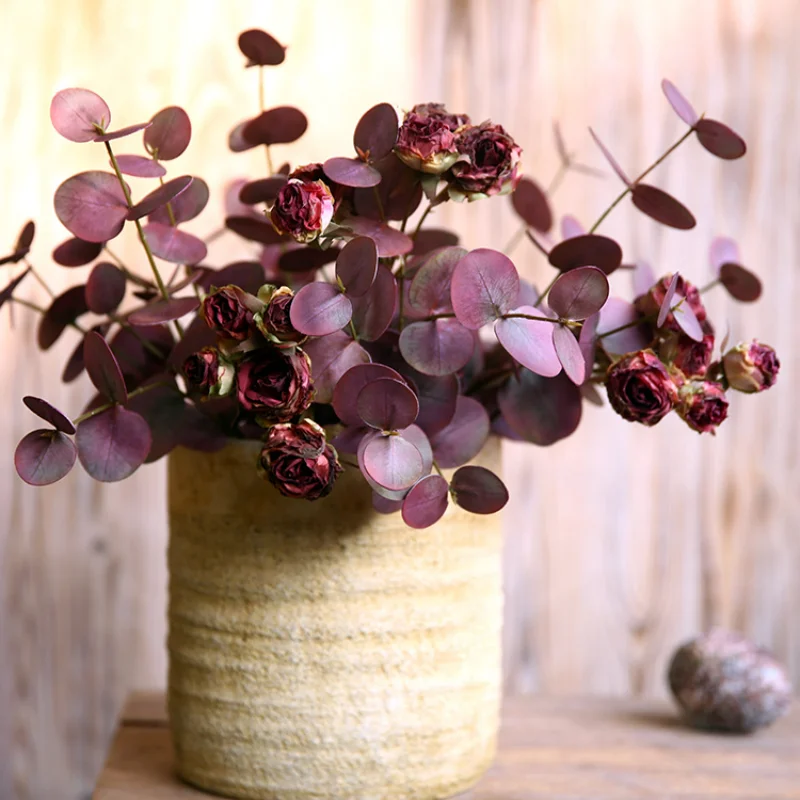 Artificial Hanging Plants - 50CM świeże 3 widelec czuć eukaliptus