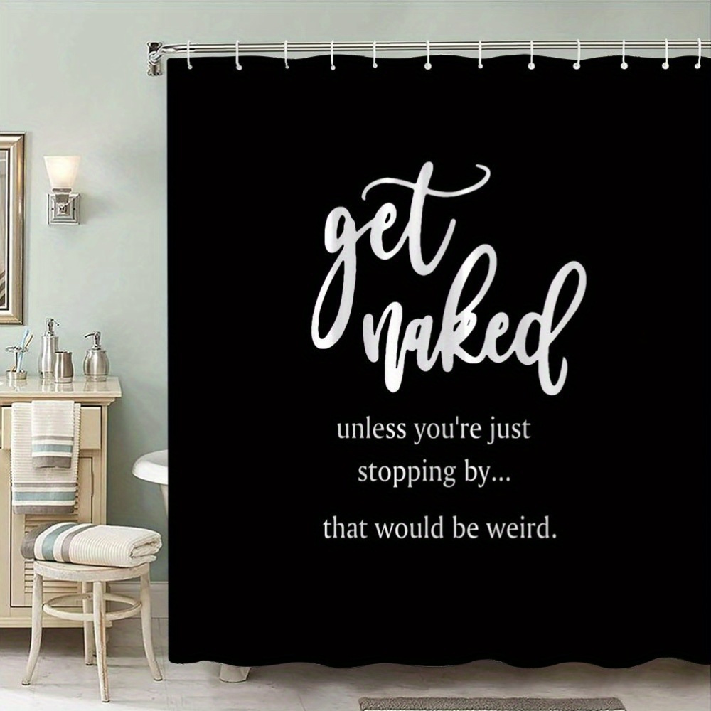 Home Decor Quotes Ideas - Zabawna Zasłona Prysznicowa z Cytatem, Nowatorski