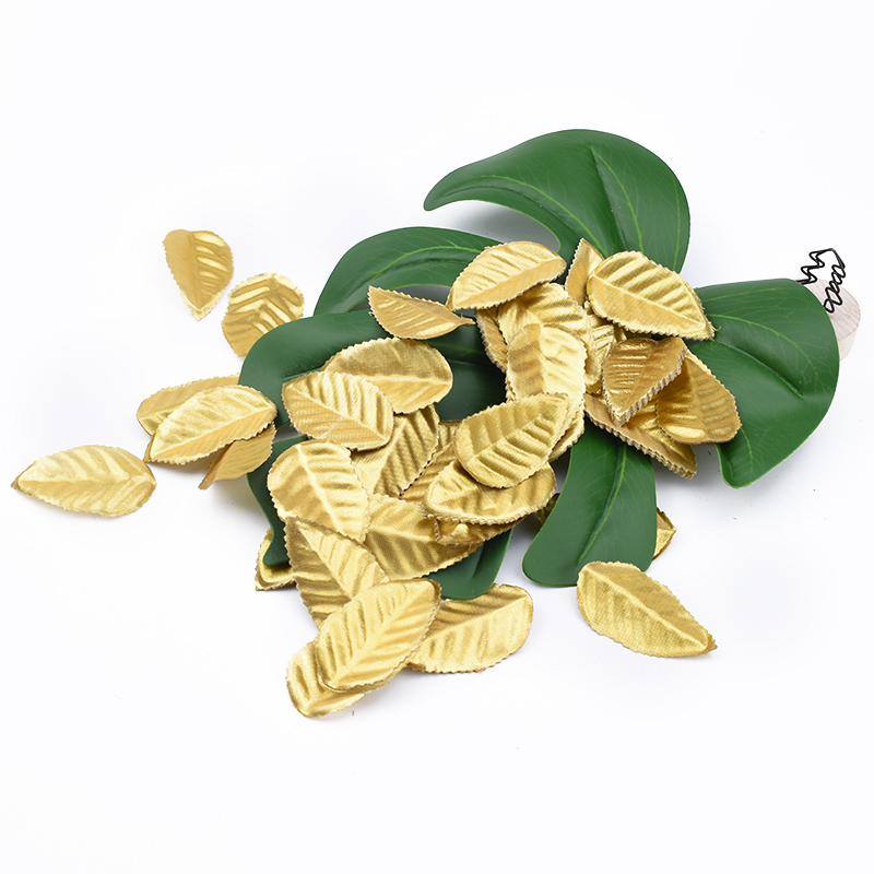 Artificial Hanging Plants - 100/200 sztuk jedwabne róże liść złote
