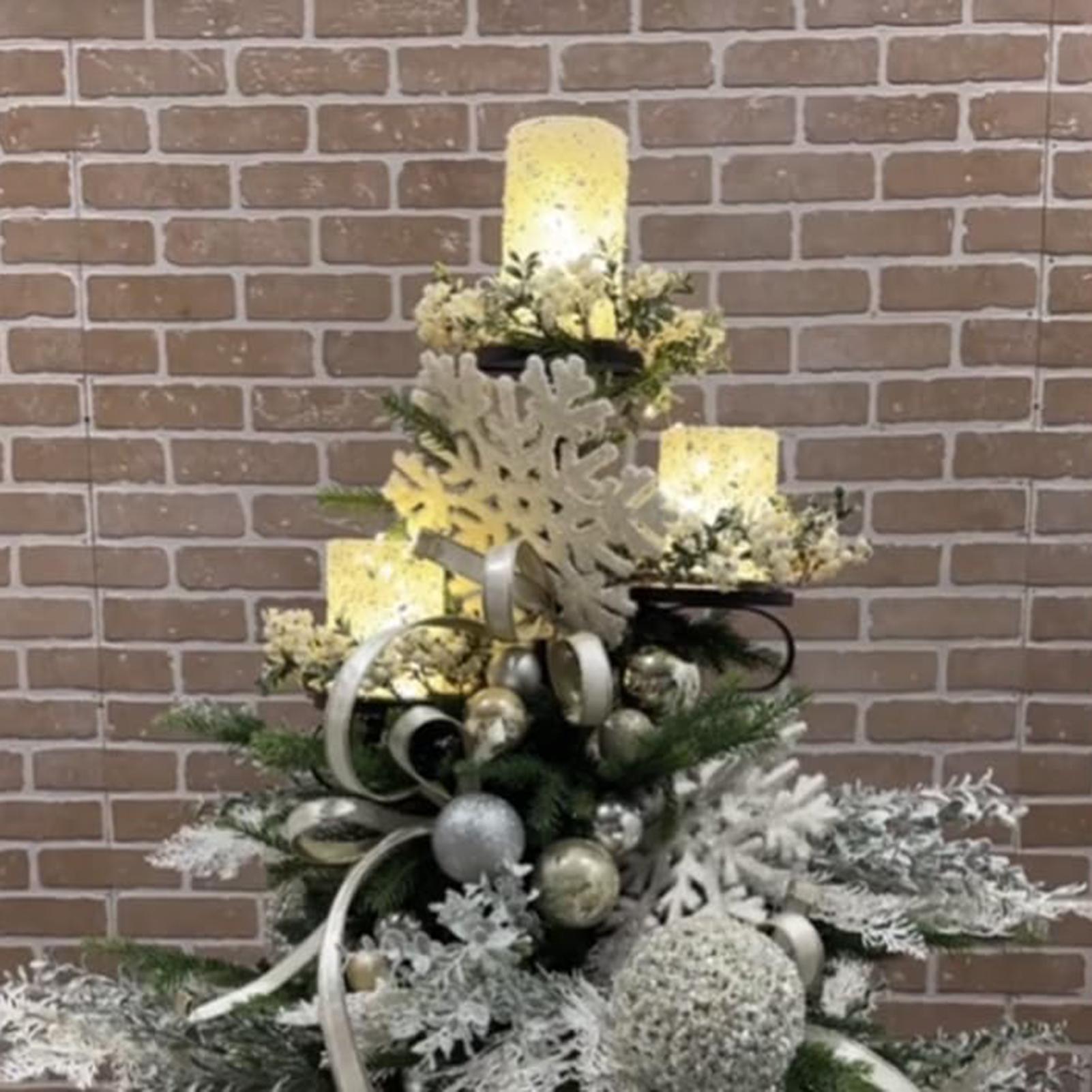 Home Decor Tree - Metalowa Czarna Trójramienna Ozdoba na Choinkę