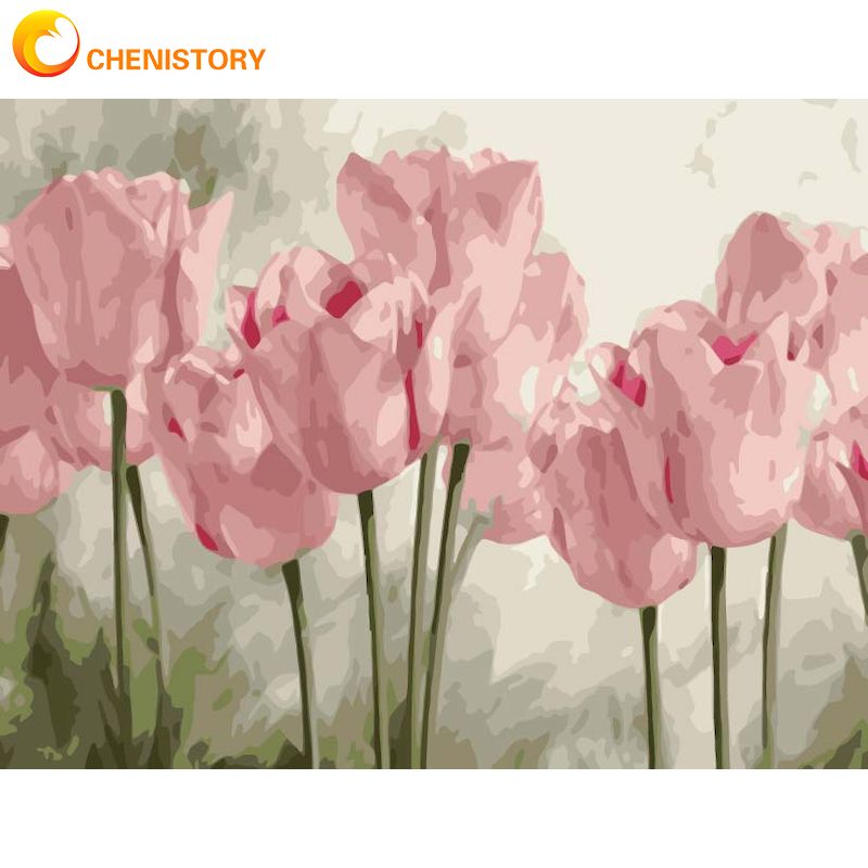 Home Decor Tulip - CHENISTORY Diy 40x50cm obrazy według numeru