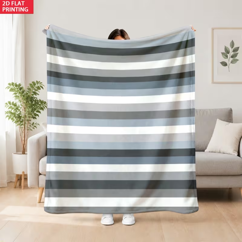 Brązowy Czarny Szary Pionowy P – Neutral Throw Blanket recenzja i cena