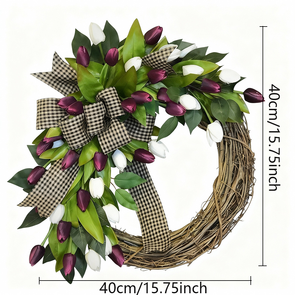 Wiosenny wieniec z tulipanów,  – Home Decor Tulip recenzja i cena