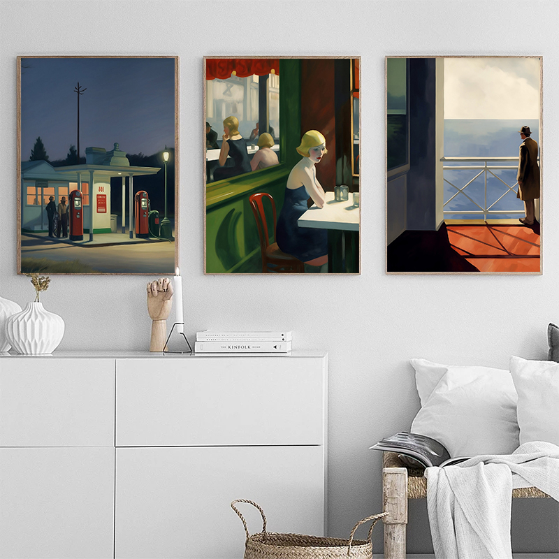 Obrazy na płótnie Edwarda Hopp – Watercolor Poster Print recenzja i cena