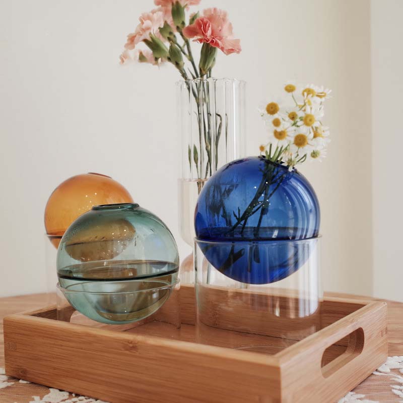 Mini okrągły wazon na kwiaty P – Terrarium Glass Bottle recenzja i cena