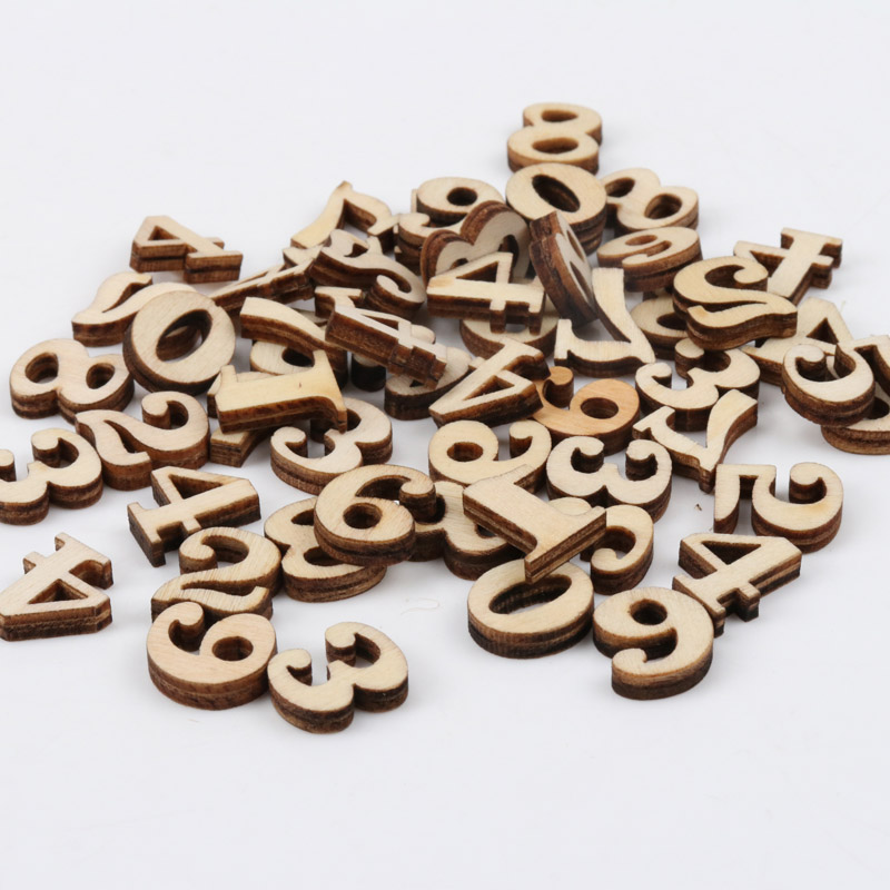 Mieszane drewniane cyfry 0-9 d – Home Decor Scrap recenzja i cena
