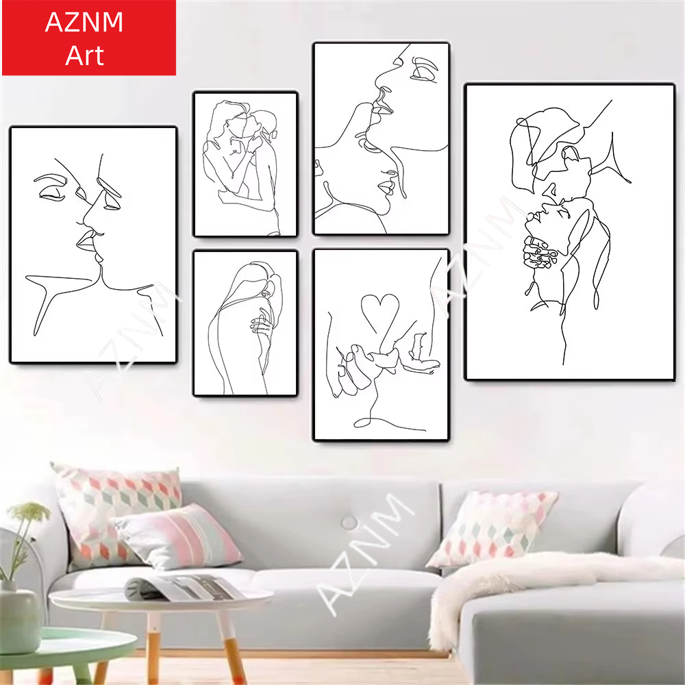 1 szt. Czarno-biała grafika li – Home Decor Minimal recenzja i cena