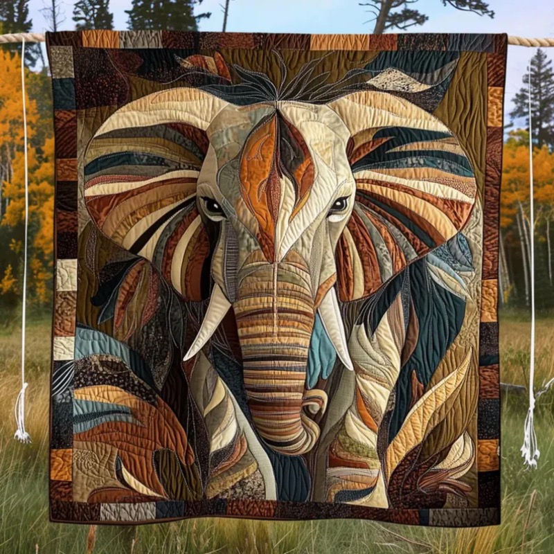 Koc z motywem słonia – Pikowan – Neutral Throw Blanket recenzja i cena