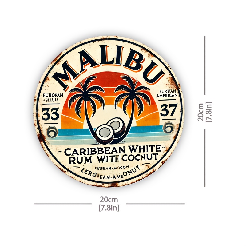 Vintage Malibu Rum Coconut Alu – Home Decor Tree recenzja i cena