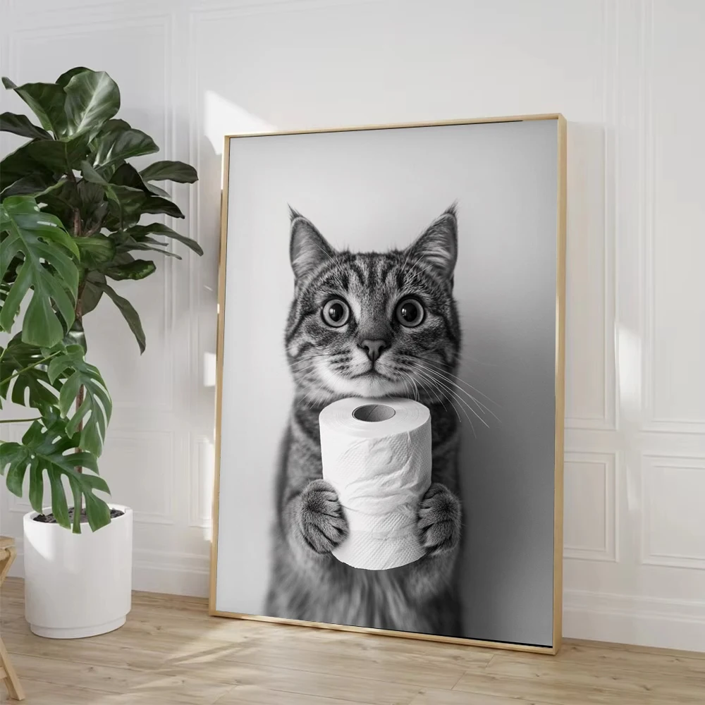 Krowa Szkocka Wydra Kot Szop P – Watercolor Poster Print recenzja i cena