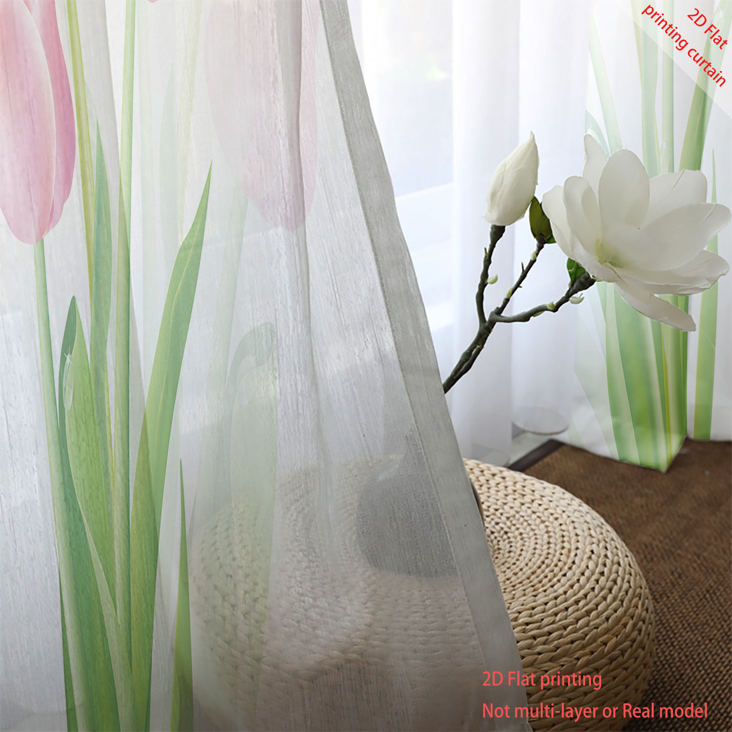 Przezroczysta zasłona z gazy z – Home Decor Tulip recenzja i cena