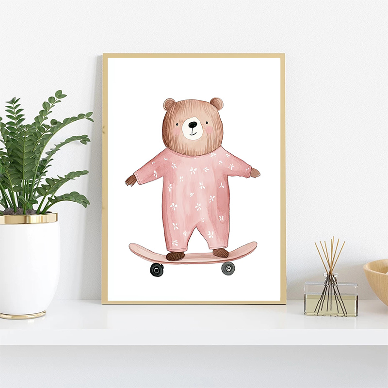 Uroczy akwarelowy jednorożec s – Watercolor Poster Print recenzja i cena
