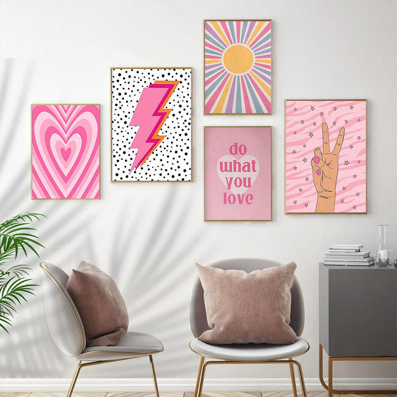 Abstrakcyjny Różowy Gradient B – Home Decor Minimal recenzja i cena