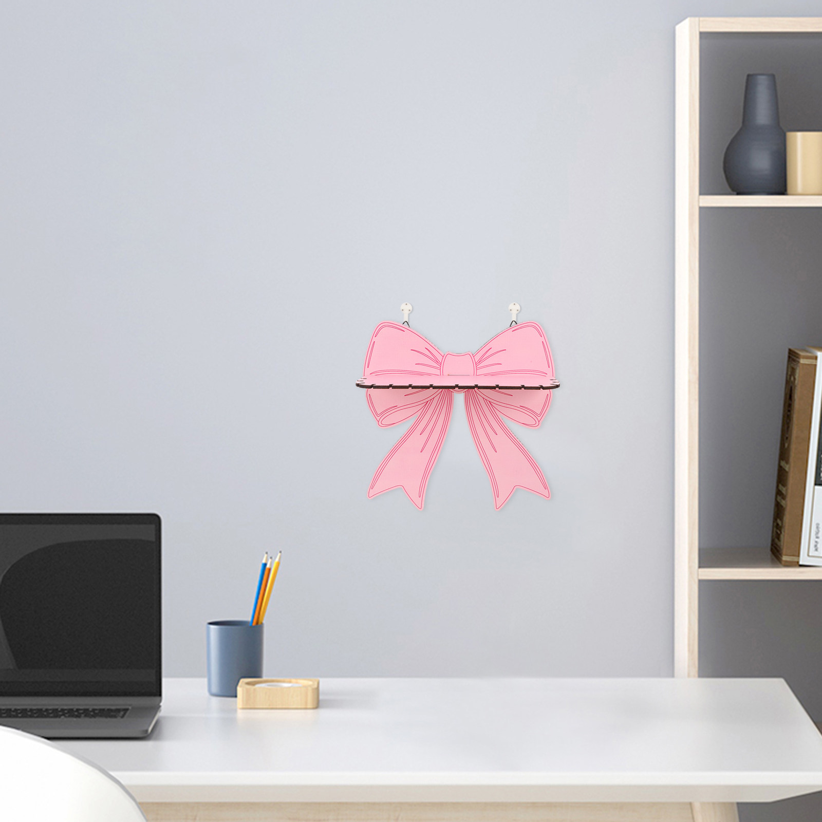 Różowa drewniana półka w kszta – Floating Shelves recenzja i cena