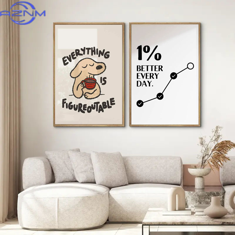 AZNM 1 szt. Inspirujący Plakat – Home Decor Quotes Ideas recenzja i cena