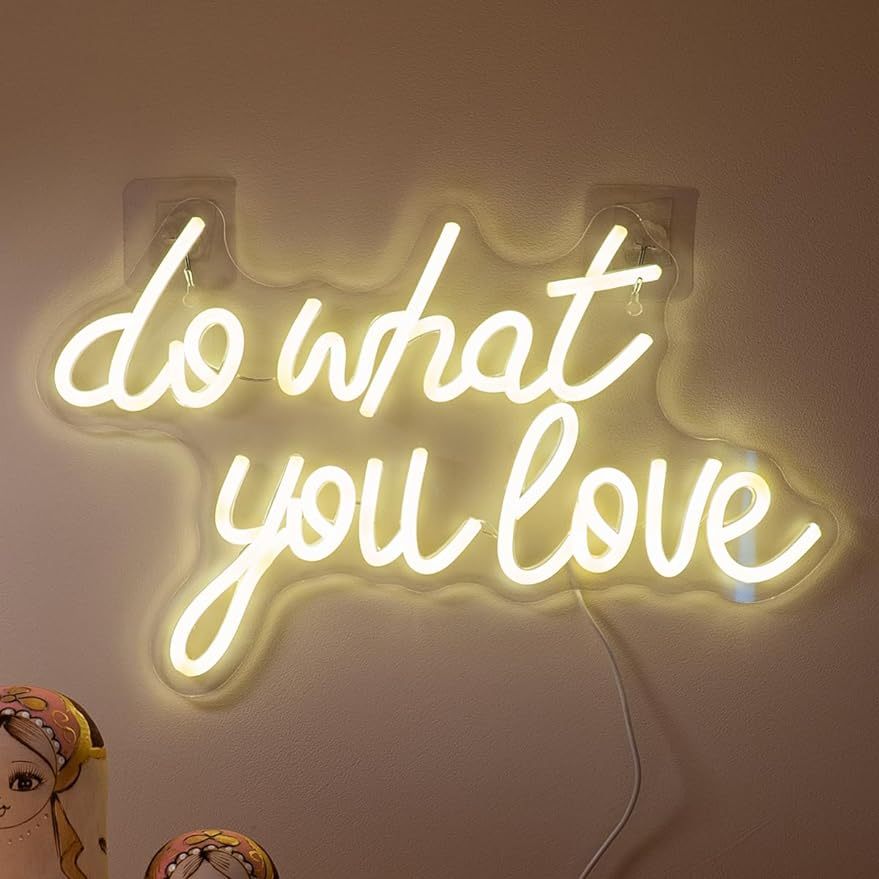 Zrób to, co kochasz - Neonowy  – Home Decor Quotes Ideas recenzja i cena
