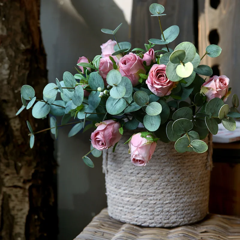 50CM świeże 3 widelec czuć euk – Artificial Hanging Plants recenzja i cena