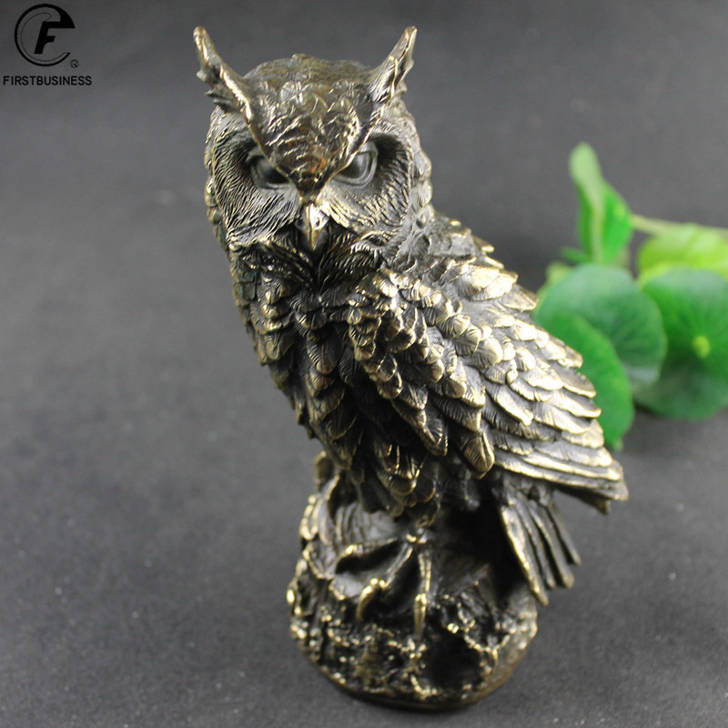 Antyczny mosiądz stojący sowa  – Home Decor On Sale recenzja i cena