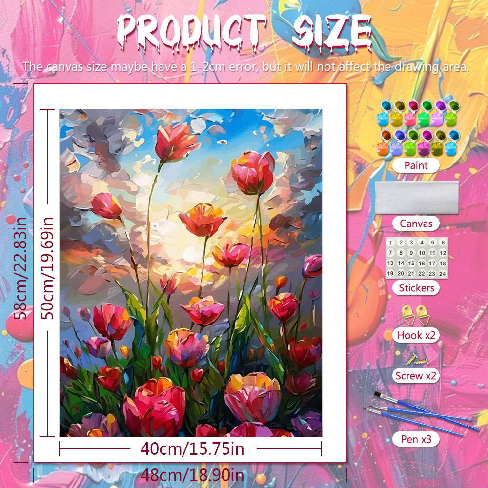Obraz olejny do samodzielnego  – Home Decor Tulip recenzja i cena