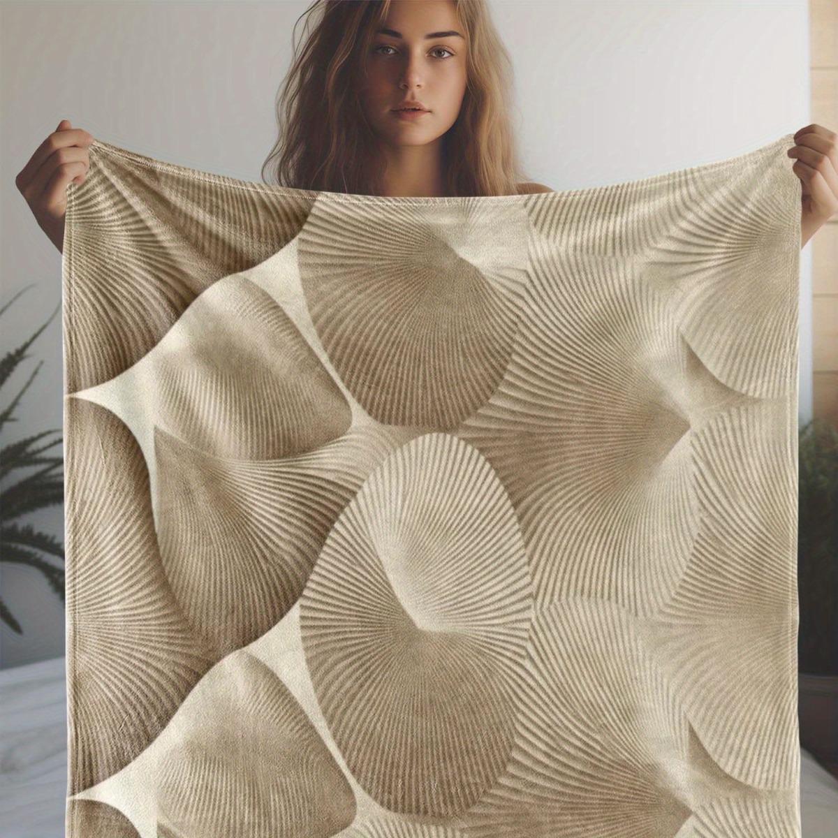 Nowoczesny Abstrakcyjny Wzór W – Neutral Throw Blanket recenzja i cena