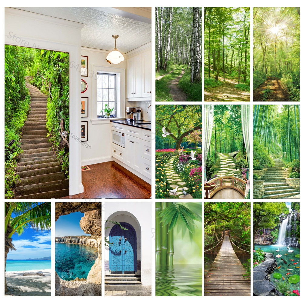 Steps Forest 3D Naklejki na dr – Home Decor On Sale recenzja i cena