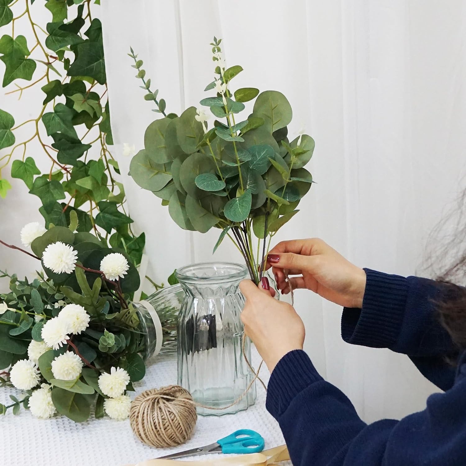 5/10/20 szt. Liście eukaliptus – Artificial Hanging Plants recenzja i cena