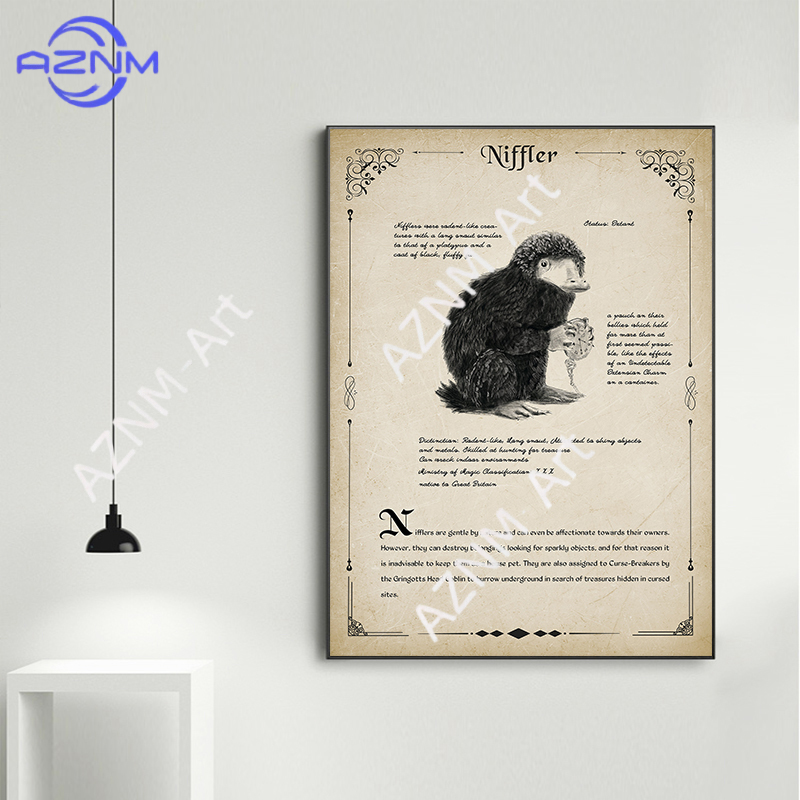 Antyczny Styl Magiczne Stworze – Watercolor Poster Print recenzja i cena
