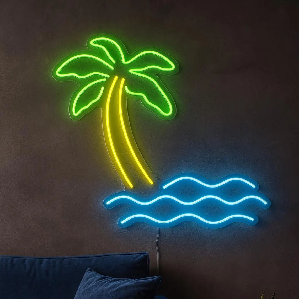 Neonowy szyld z palmą, tropika – Home Decor Tree recenzja i cena