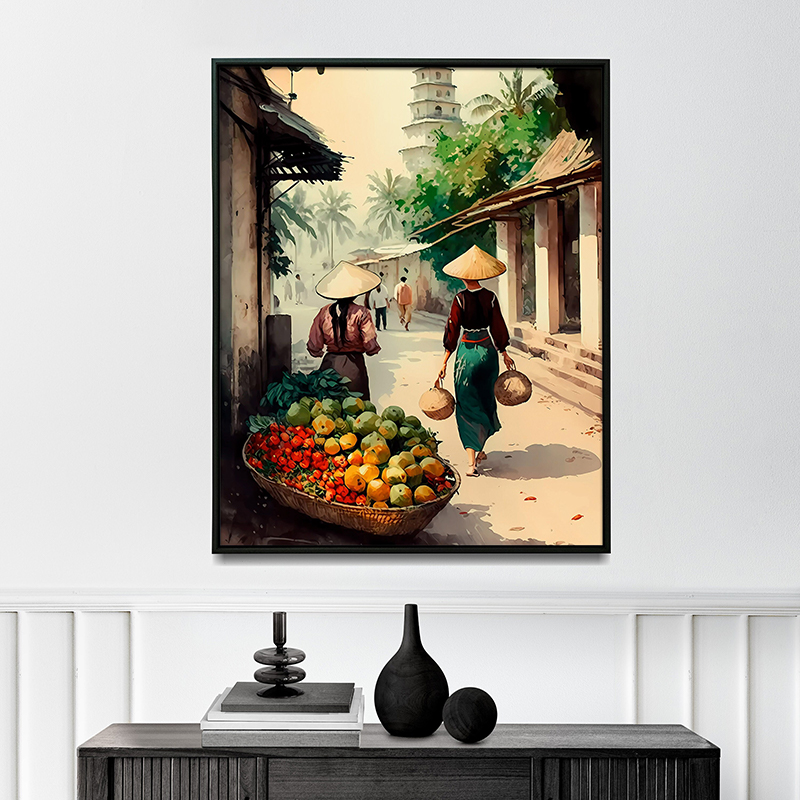 Plakat z wioską wietnamską, sc – Watercolor Poster Print recenzja i cena