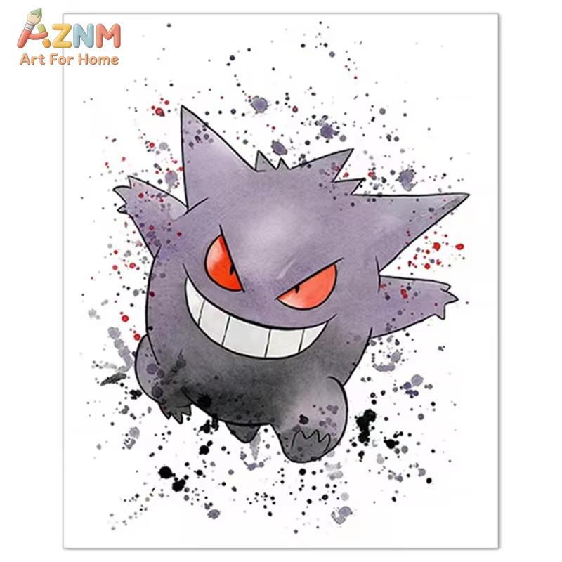 1 szt., Anime Pokemon Obraz na – Watercolor Poster Print recenzja i cena